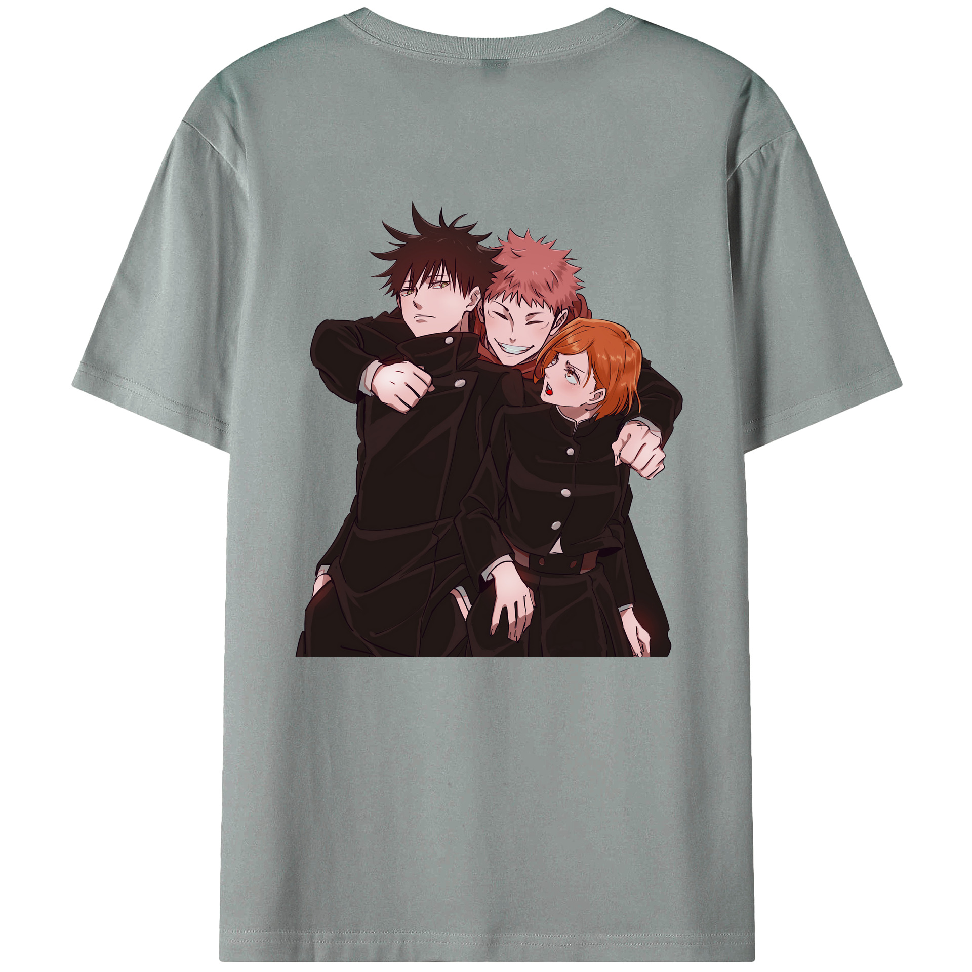 （画像用） 呪術廻戦 Jujutsu Kaisen 綿100％ メンズ半袖Tシャツ（バックプリント） 通気性